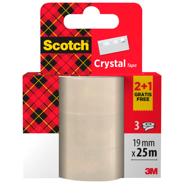 2+1 ROULEAUX RECHARGES RUBAN TRANSPARENT 25 M X...