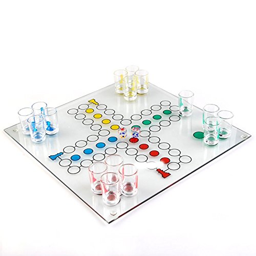 Plateau petits chevaux, jeu à boire