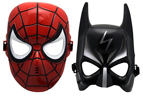 Set de 2 masques pour enfants rouge et noir