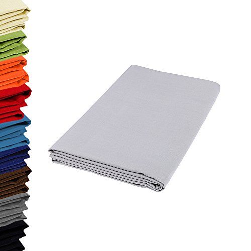 Drap plat - 240x300cm - Couleur: Gris clair - 1...