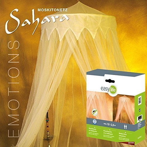 Moustiquaire à baldaquin avec anneau en plastique-sahara-abricot 4054673237580 Easy Life
