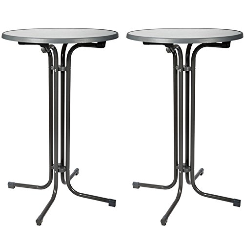 Lot de 2 Tables de bistrot pliantes - Mange deb...
