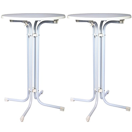 Lot de 2 Tables de bistrot pliantes - Mange deb...