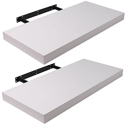 Lot de 2 étagères design murales à fixations in...