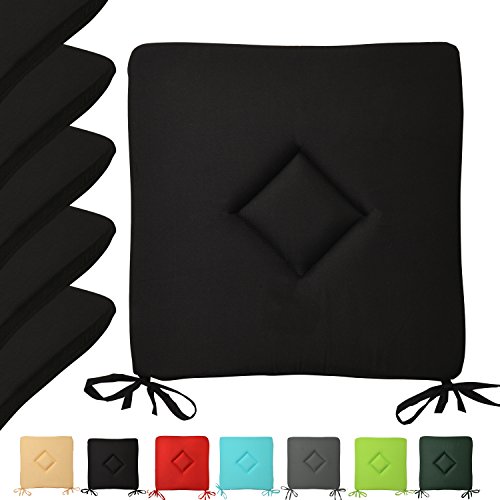 Lot de 6 Galettes de chaise Kim - Confortable e...