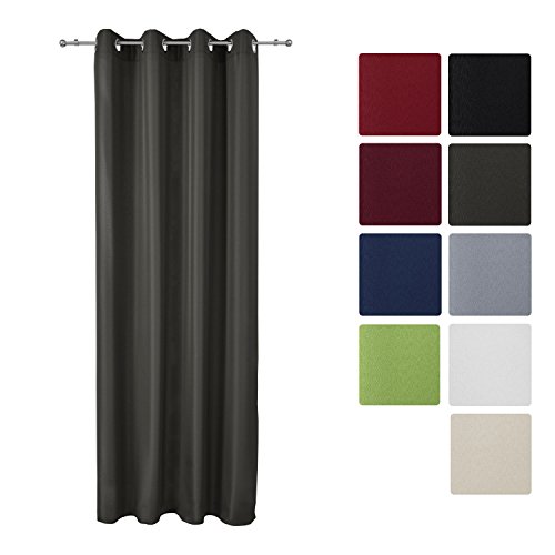 Rideau opaque à oeillets amelie - voilage uni à...