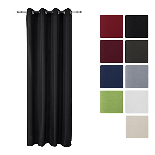 Rideau opaque à oeillets amelie - voilage uni à...