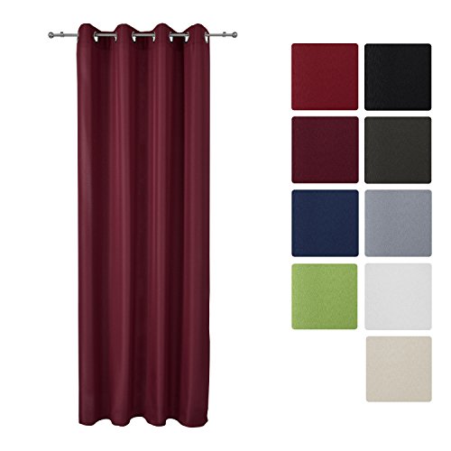 Rideau opaque à oeillets amelie - voilage uni à...