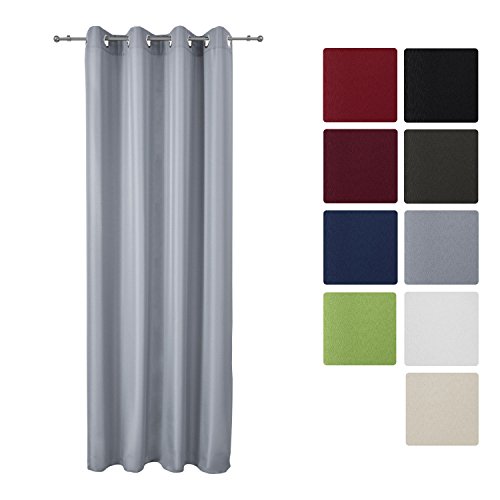 Rideau opaque à oeillets amelie - voilage uni à...