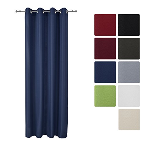 Rideau opaque à oeillets amelie - voilage uni à...