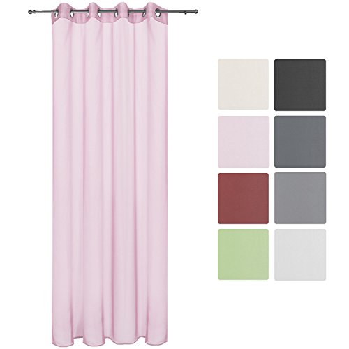 Voilage transparent uni à oeillets amelie - 140...