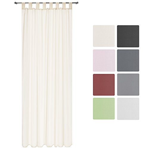 Voilage transparent uni à passants amelie - 140...