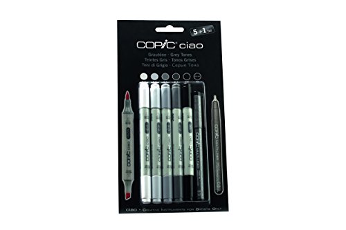 COPIC Copic Ciao Ensemble comprenant Marqueur - Gris Tones (Lot de 5)/ Stylo multiliner 4054718274068 (4054718274068)