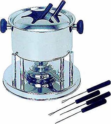 Set à fondue avec 6 fourchettes en acier inoxyd...