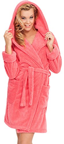 Merry Style Femmes peignoir de bain avec capuche agnes (corail, m) code EAN 4055191079393 