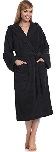 Peignoir éponge 100% coton femme la40-102(noir ...