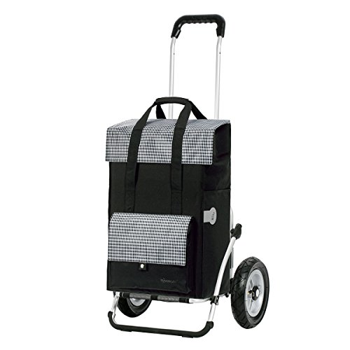 Andersen Shopper Manufaktur Chariot de courses Royal roues pneumatiques Milla noir , volume 49L, garantie 3 ans, Made in Germany code EAN 4055278004737 