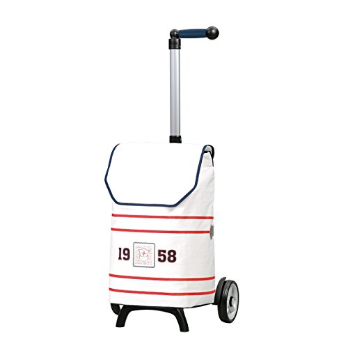 Andersen Shopper Manufaktur Chariot de courses Unus Fun Sail blanc , volume 49L, garantie 3 ans, Made in Germany code EAN 4055278025954 