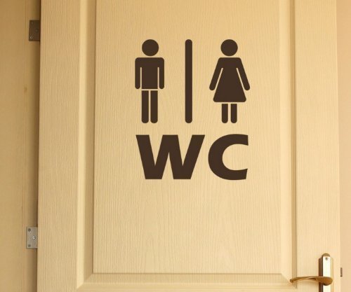 Porte stickers wC mann femmes toilettes toilett...