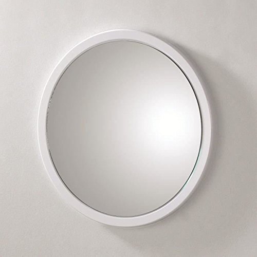 42389 miroir murale tube d'acier blanc