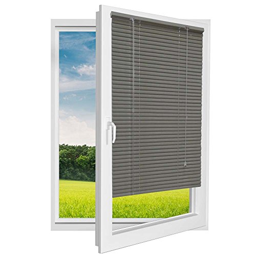 Jalousie store vénitien en aluminium gris clair...
