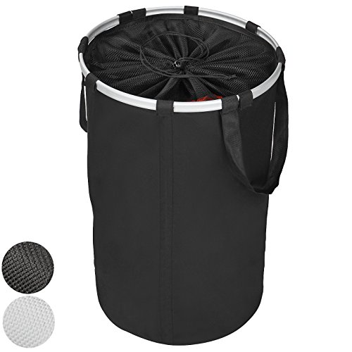- panier à linge rond pliable transportable - n...