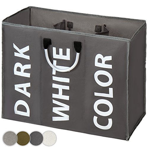 - panier à linge pliable en tissu avec 3 compar...