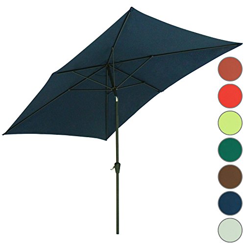 - parasol rectangulaire - bleu - 3x2 mètres - e...