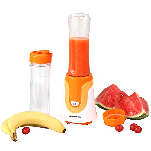 - mixeur blender électrique de 300w - avec deux gobelets sans bpa de 500 ml chacun - couleur orange 4056282216017 Jago
