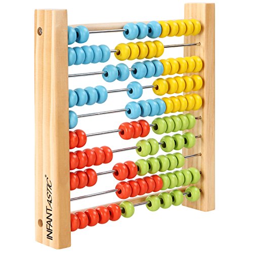 - boulier abaque en bois avec 100 boules multic...