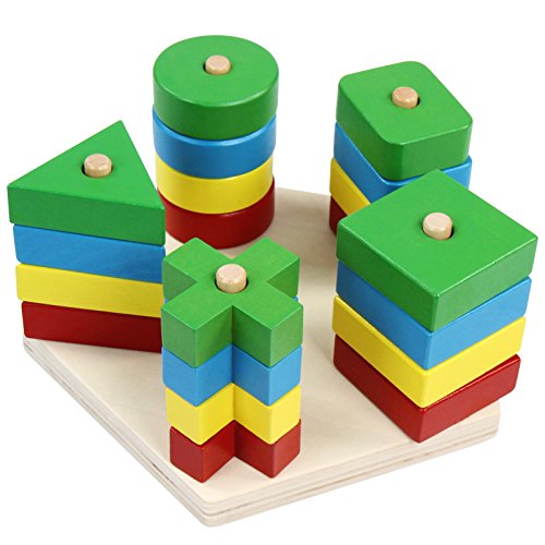 - formes à trier et à empiler en bois jeu de tr...