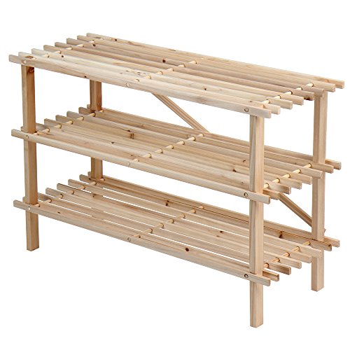 - étagère à chaussures en bois de sapin - l/h/p...