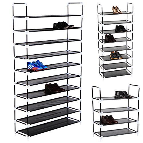 - etagère à chaussures - taille l - surfaces de rangement étanches - 8 niveaux de rangements - pour 32 paires de chaussures d'été ou 24 paires de chaussures d'hiver 4056282264636 Miadomodo - etagère à chaussures - taille l - surfaces de rangement étanches - 8 niveaux de rangements - pour 32 paires de chaussures d'été ou 24 paires de chaussures d'hiver 4056282264636 Miadomodo