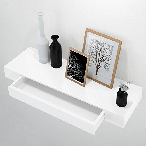 Etagère murale flottante avec tiroir