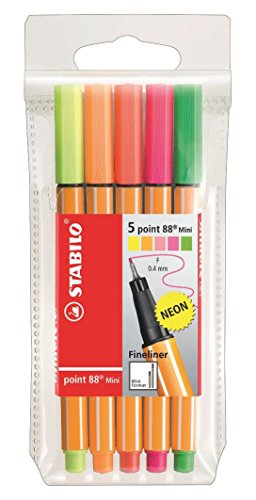 STABILO point 88 Mini - Pochette de 5 stylos-fe...