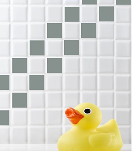 StickandShine 1 Piece Matte moyenne tuiles grises autocollant 15x15cm code EAN 4056873484375 