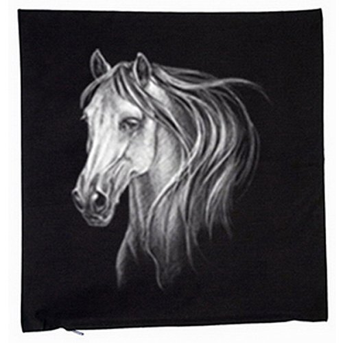 Goodman Shirt Cheval déco tête de cheval avec garniture de couleur :  noir-dimensions :  40 x 40 cm 4057181290375 (4057181290375)