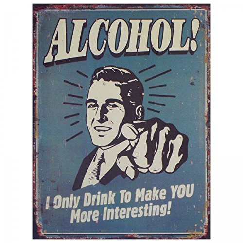 Decobay.eu Alcool bar plaque rétro antique nostalgie kellerbar 'aLCOHOL'affiche 4057202017851 (4057202017851)