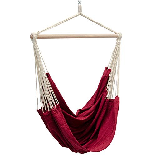 Hamac XXL | Hamac de toile en coton pour 2 personnes | hamac poids max. 150 kg | hamac grand pour se balancer en toile 185x130 cm | 100% coton | Hamac incl. pivots | Bordeaux Rouge 4057216012002 AMANKA Hamac XXL | Hamac de toile en coton pour 2 personnes | hamac poids max. 150 kg | hamac grand pour se balancer en toile 185x130 cm | 100% coton | Hamac incl. pivots | Bordeaux Rouge 4057216012002 AMANKA