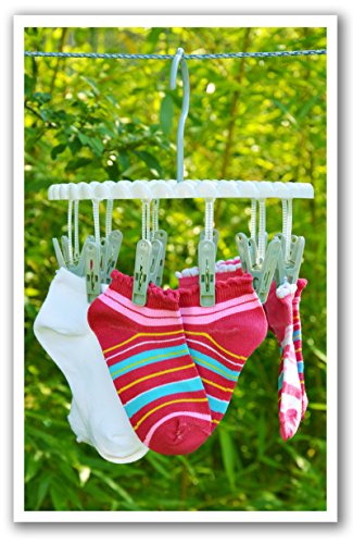 Pendantes Séchoir Linge - Lot de 4 - Gris - En ...