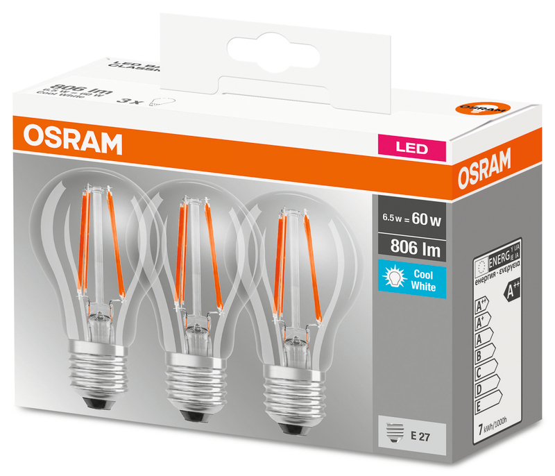 AMPOULE LED STANDARD FILAMENT X3 FROID 60W E27 ...