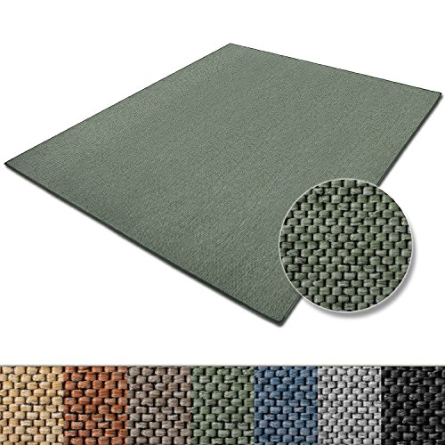 Tapis de salon vert Casa Pura® effet sisal | po...