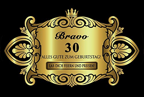 Oblique-Unique Étiquette autocollante pour bouteille d'étiquette 30 anniversaire or élégant code EAN 4058593010803 