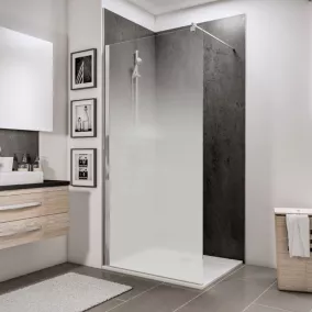  Paroi de douche fixe à l'italienne l.120xH.200cm, verre brume 6mm, profilé chromé, Schulte NewStyle code EAN 4060991079542 