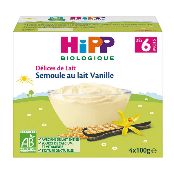 Coupelles Délices de lait ou 100% Fruits