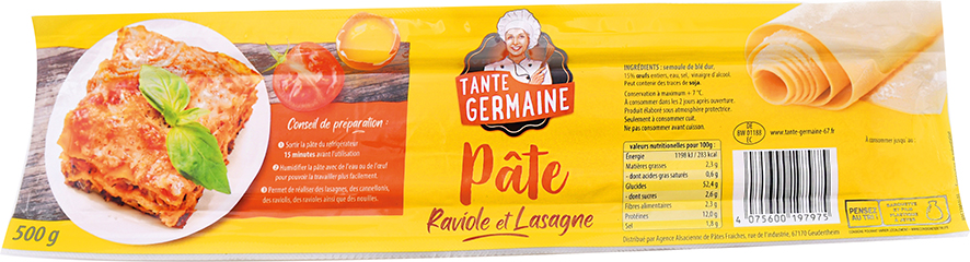 PÂTE à LASAGNE ET RAVIOLE