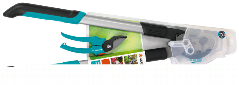 LOT COUPE-BRANCHE + SECATEUR EN PRESENTOIR GARDENA