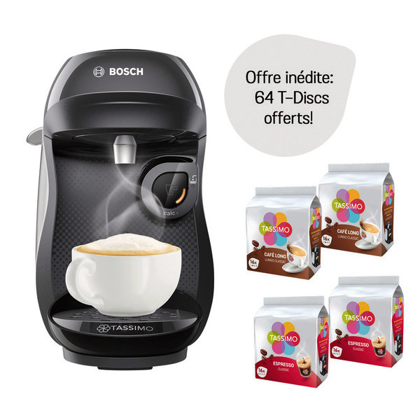 Pack Cafetière à dosettes Tassimo Happy