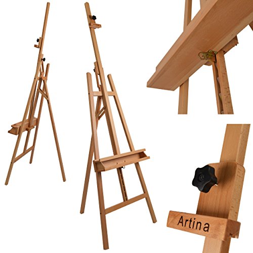 Artina Chevalet académique «barcelona» - en hêtre - double support - hauteur et inclinaison réglable - hauteur:225cm code EAN 4250101321306 