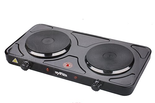 amara-global Réchaud Plaque Électrique 2 Feux 1000W + 1000W (Doppelkochplatte) AFK002 (NOIR) code EAN 4250103251946 